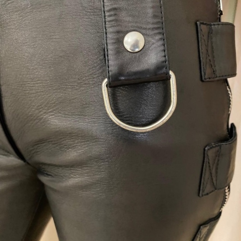 Aaliyah Try Again lamb skin trousers ✨